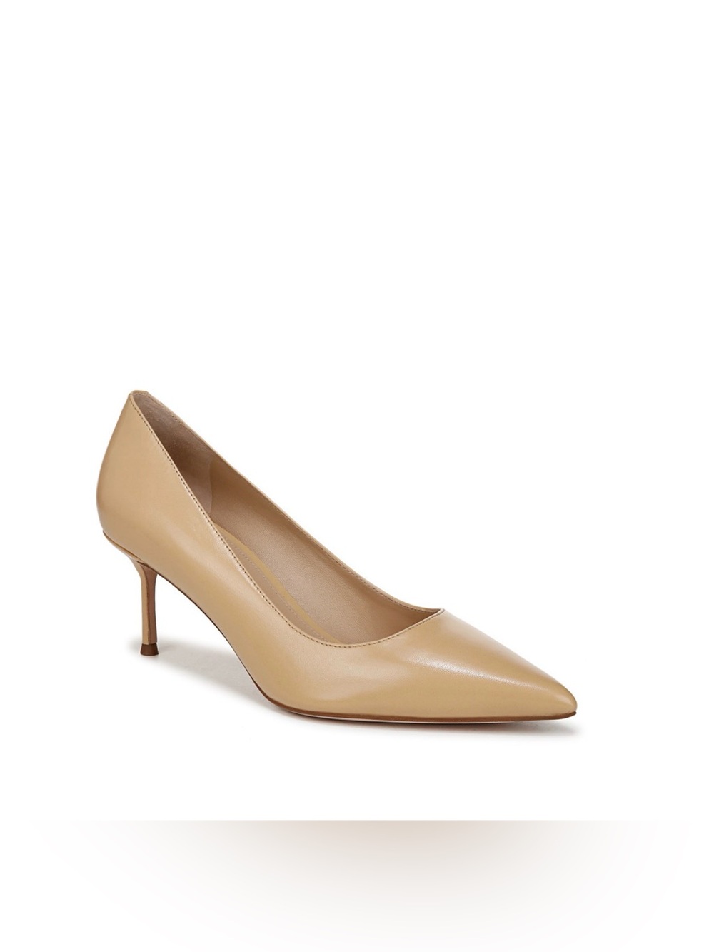 Veronica Beard Rita Smooth Leather Pointed Toe Pumps Beige Nude Tan 8.5